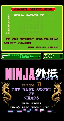 PlayChoice-10: Ninja Gaiden 2 screen shot title